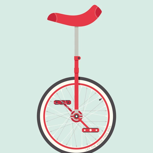 Illustration of a unicycle