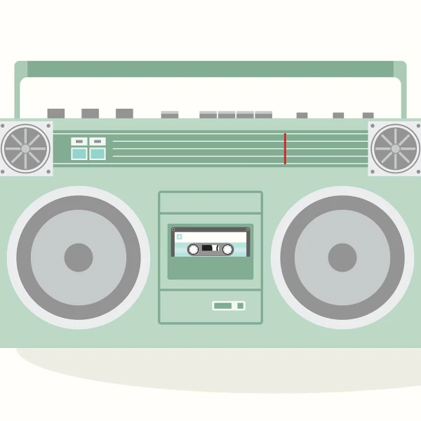 Illustration of a boom box