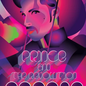 Abstract illustration of Prince. Illustration by Trevor Messersmith, Portrait, Decorative, 